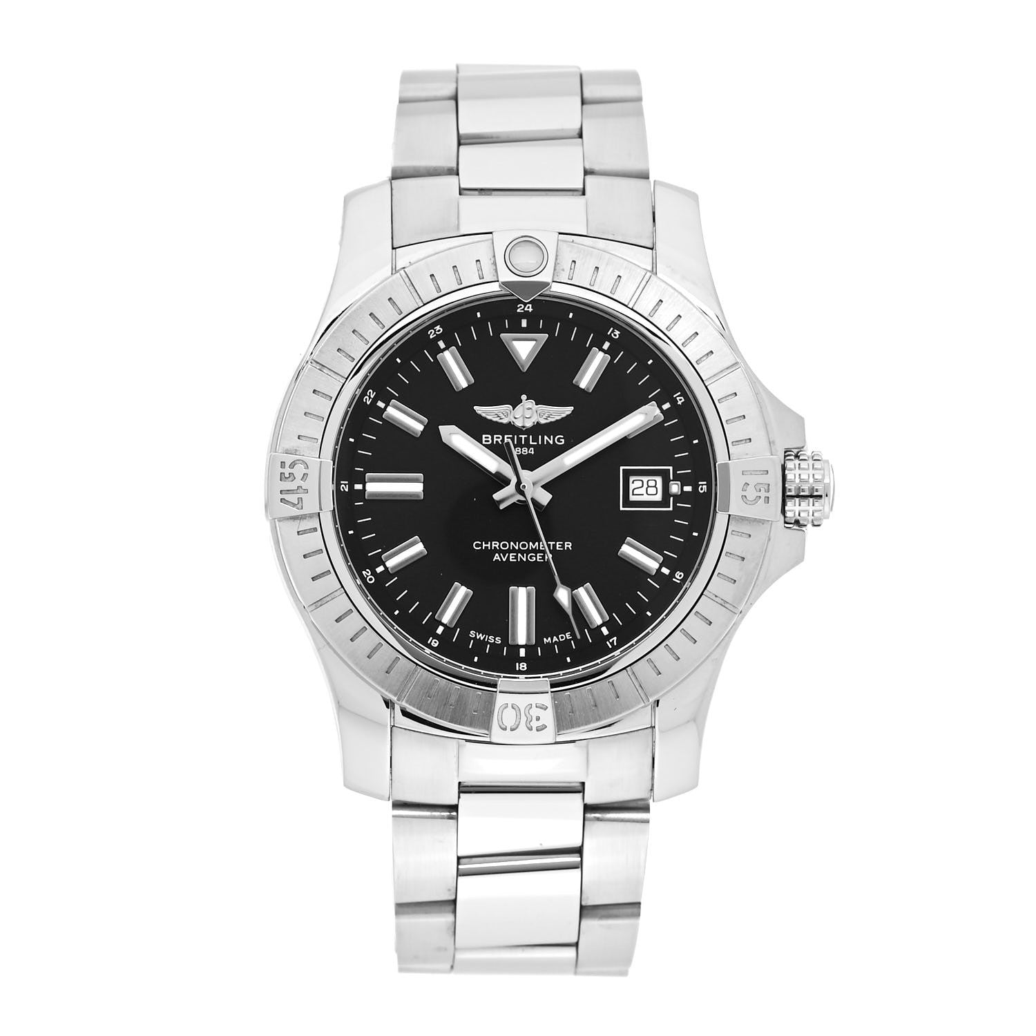 Breitling Stainless Steel 43mm Avenger Automatic Watch Black A17318 1 of 4