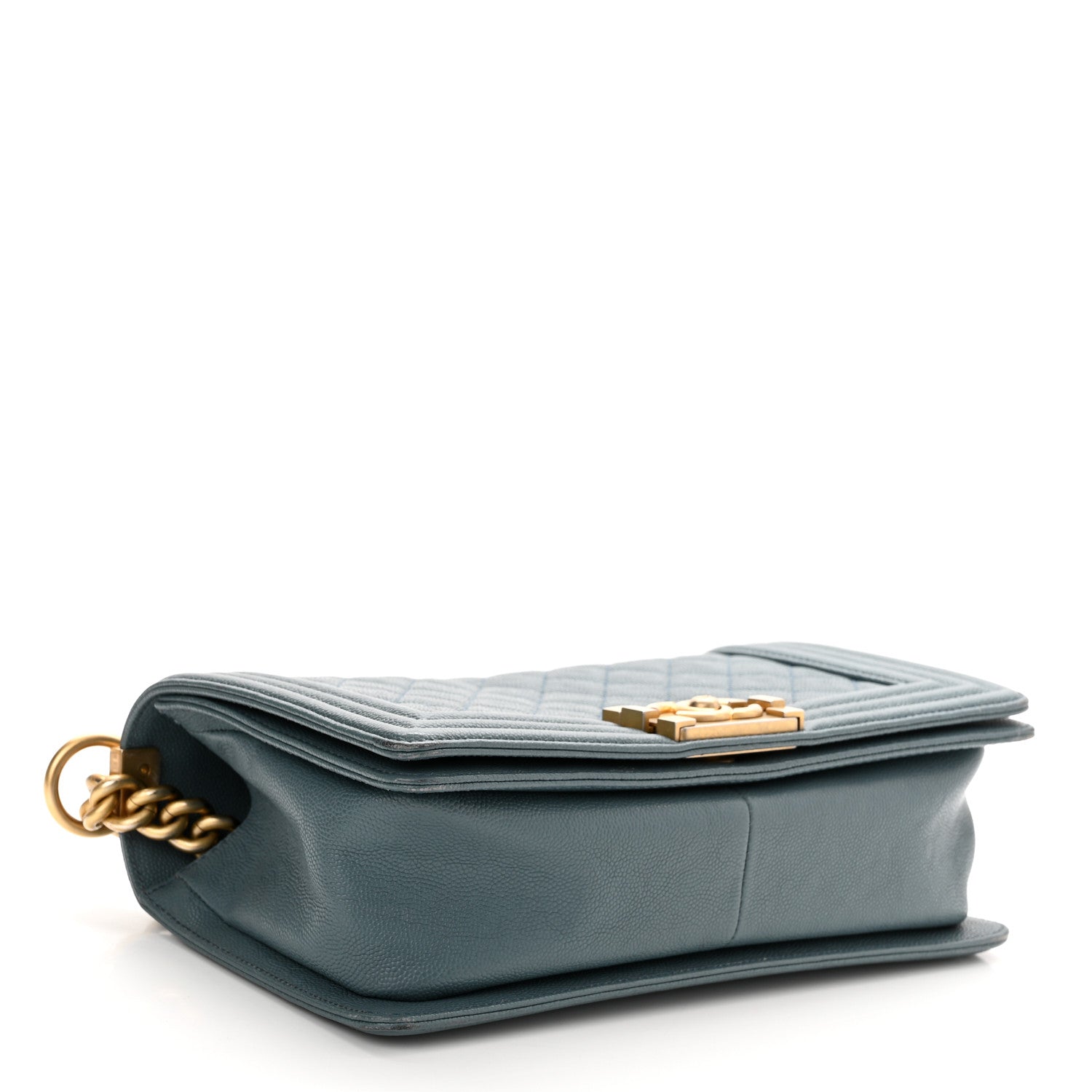 Chanel Caviar Quilted Medium Boy Flap Blue 3 of 13