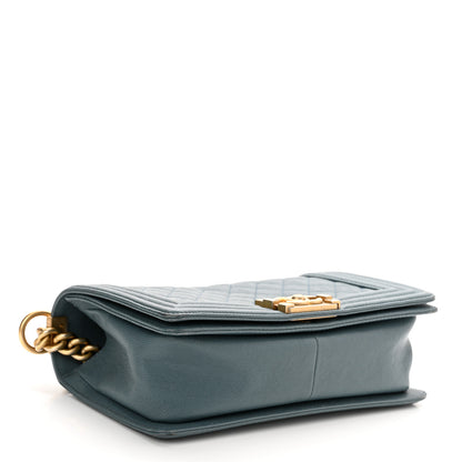 Chanel Caviar Quilted Medium Boy Flap Blue 3 of 13