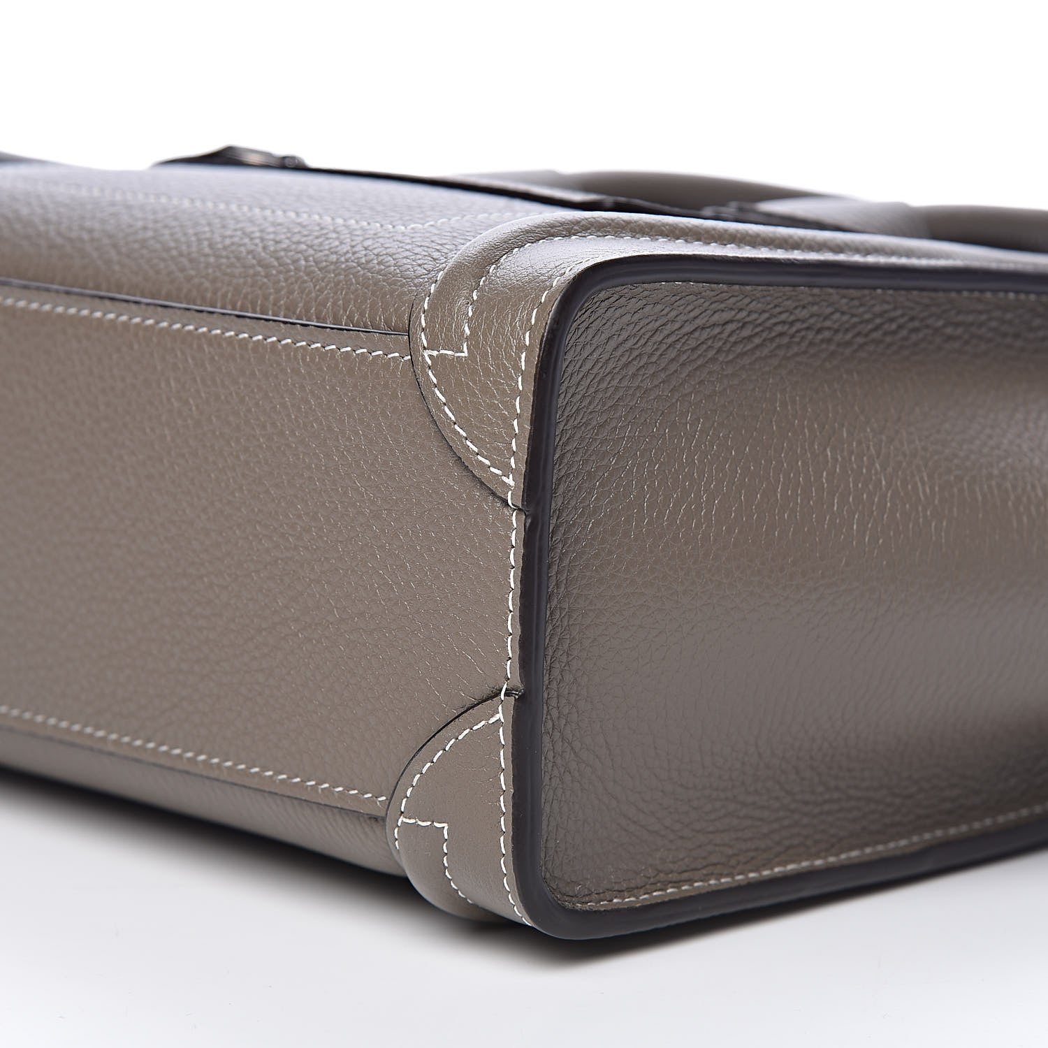 Celine Drummed Calfskin Nano Luggage Souris 9 of 10