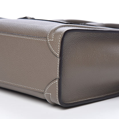 Celine Drummed Calfskin Nano Luggage Souris 9 of 10