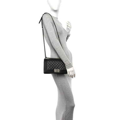 Chanel Caviar Quilted Medium Boy Flap Black 2 of 11