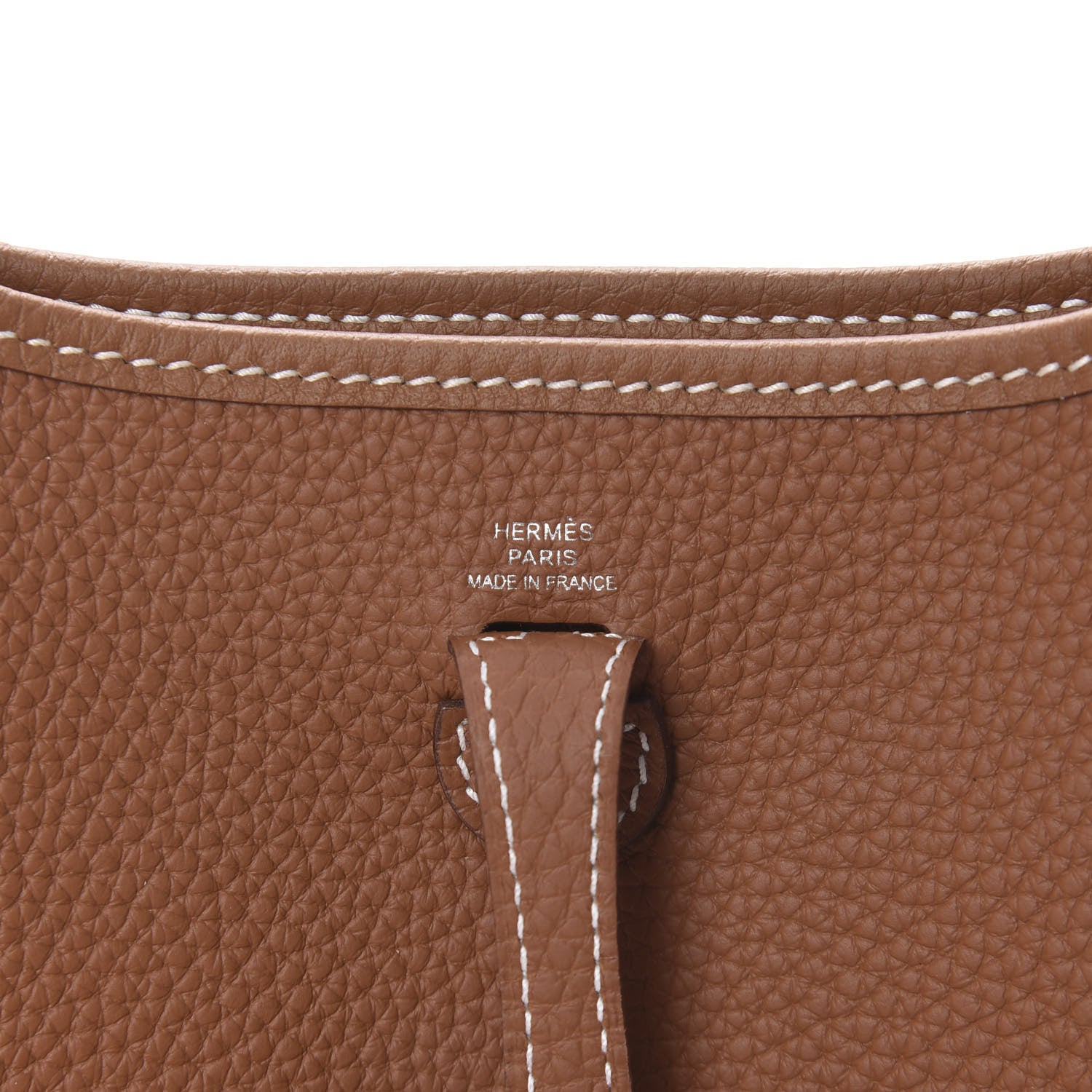 Hermes Taurillon Clemence Allegro Evelyne TPM Gold Cornaline White 8 of 10