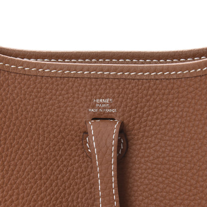 Hermes Taurillon Clemence Allegro Evelyne TPM Gold Cornaline White 8 of 10