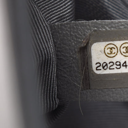 Chanel Metallic Calfskin Quilted Medium Boy Flap Dark Silver 9 of 10