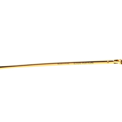 Louis Vuitton Metal LV Charm Cat Eye Sunglasses Z1720U Gold 10 of 16