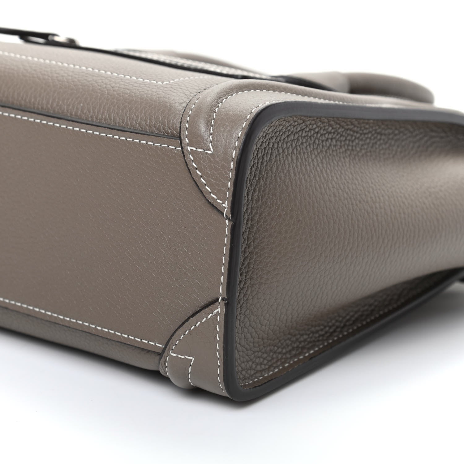 Celine Drummed Calfskin Nano Luggage Souris 10 of 11