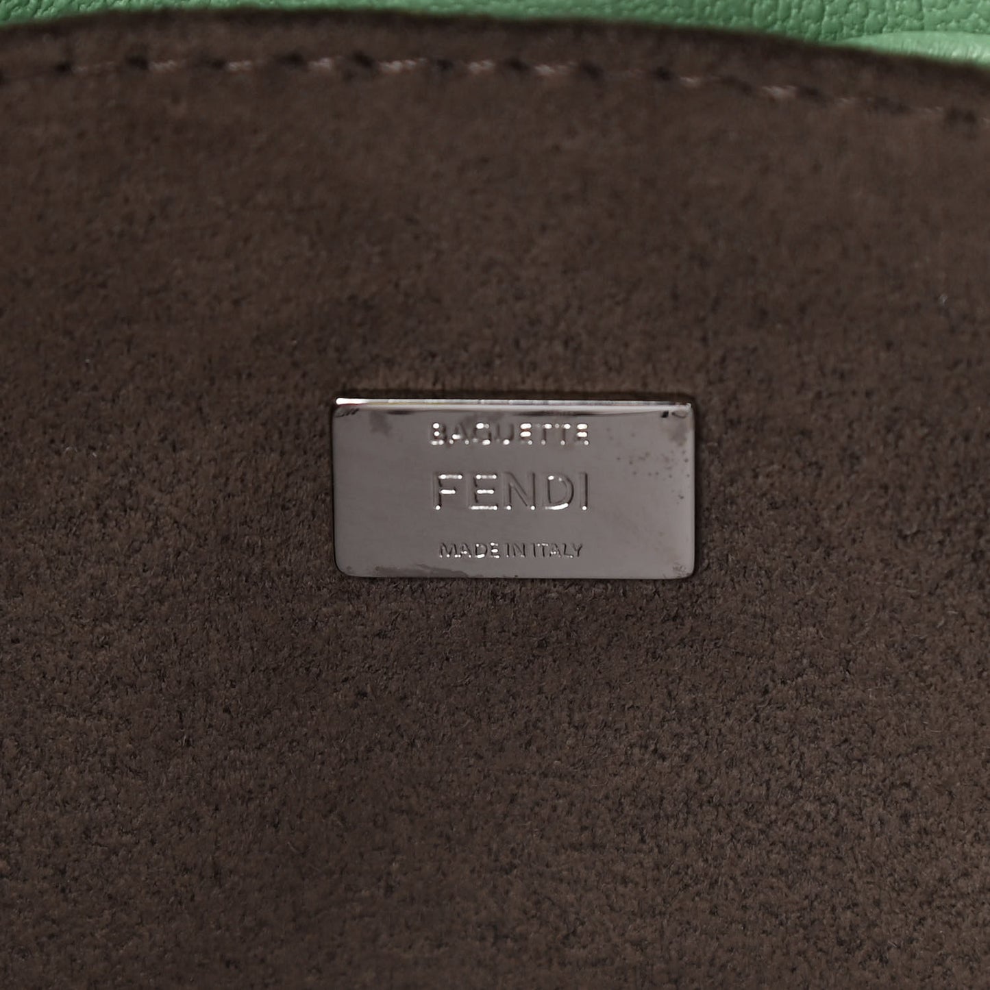 Nappa Rabbit Fox Fur Micro Buggie Baguette Verde Acqua