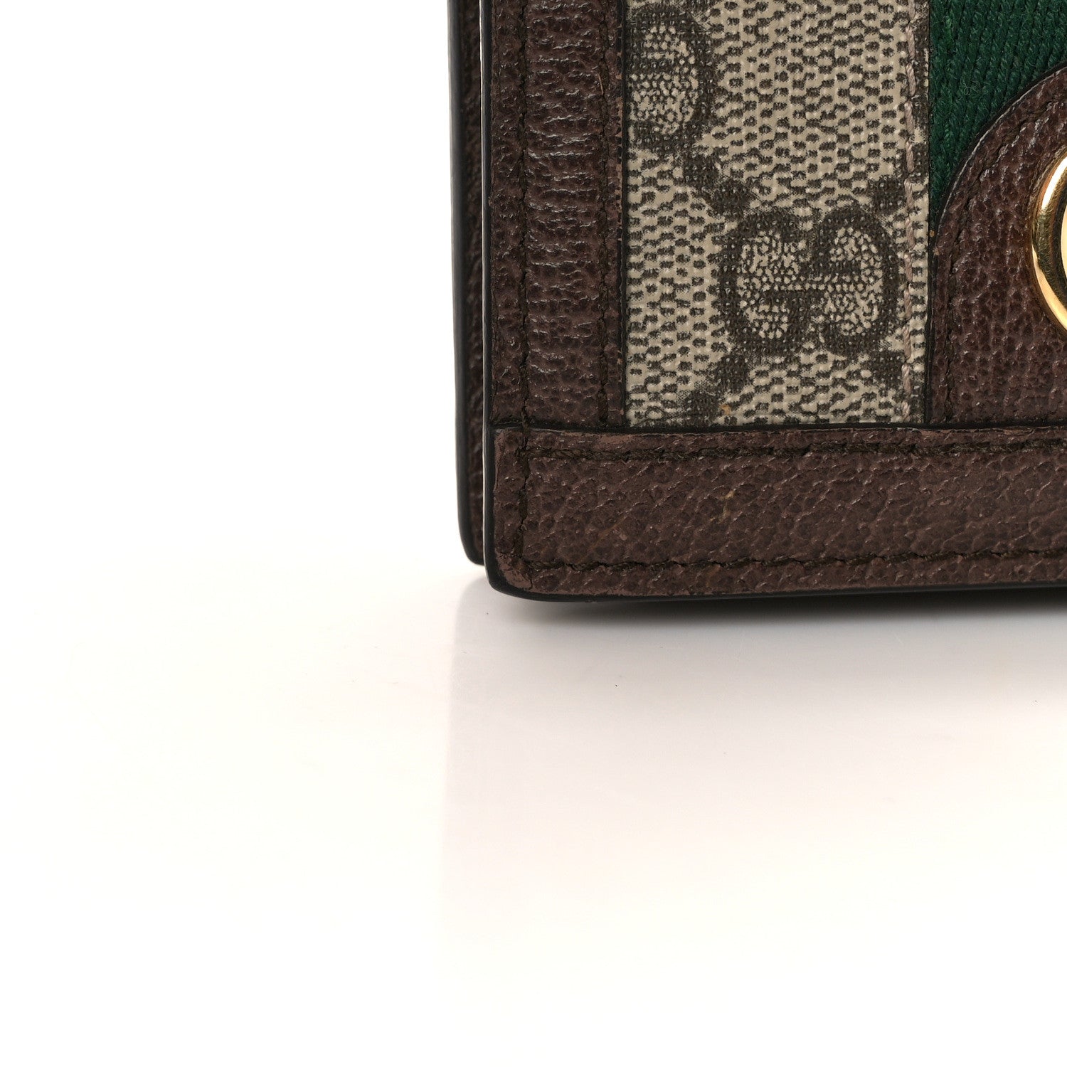 Gucci GG Supreme Monogram Web Ophidia Card Case Beige New Acero 7 of 8