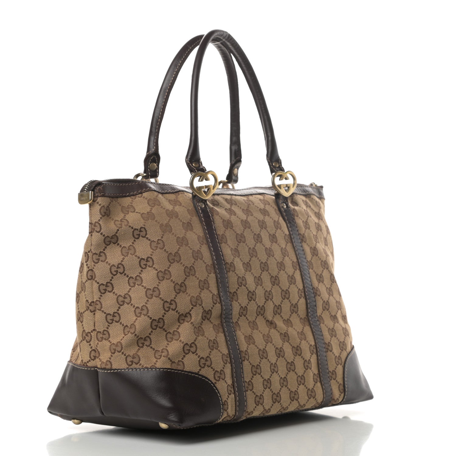 Gucci Monogram Lovely Heart Tote Brown 3 of 22