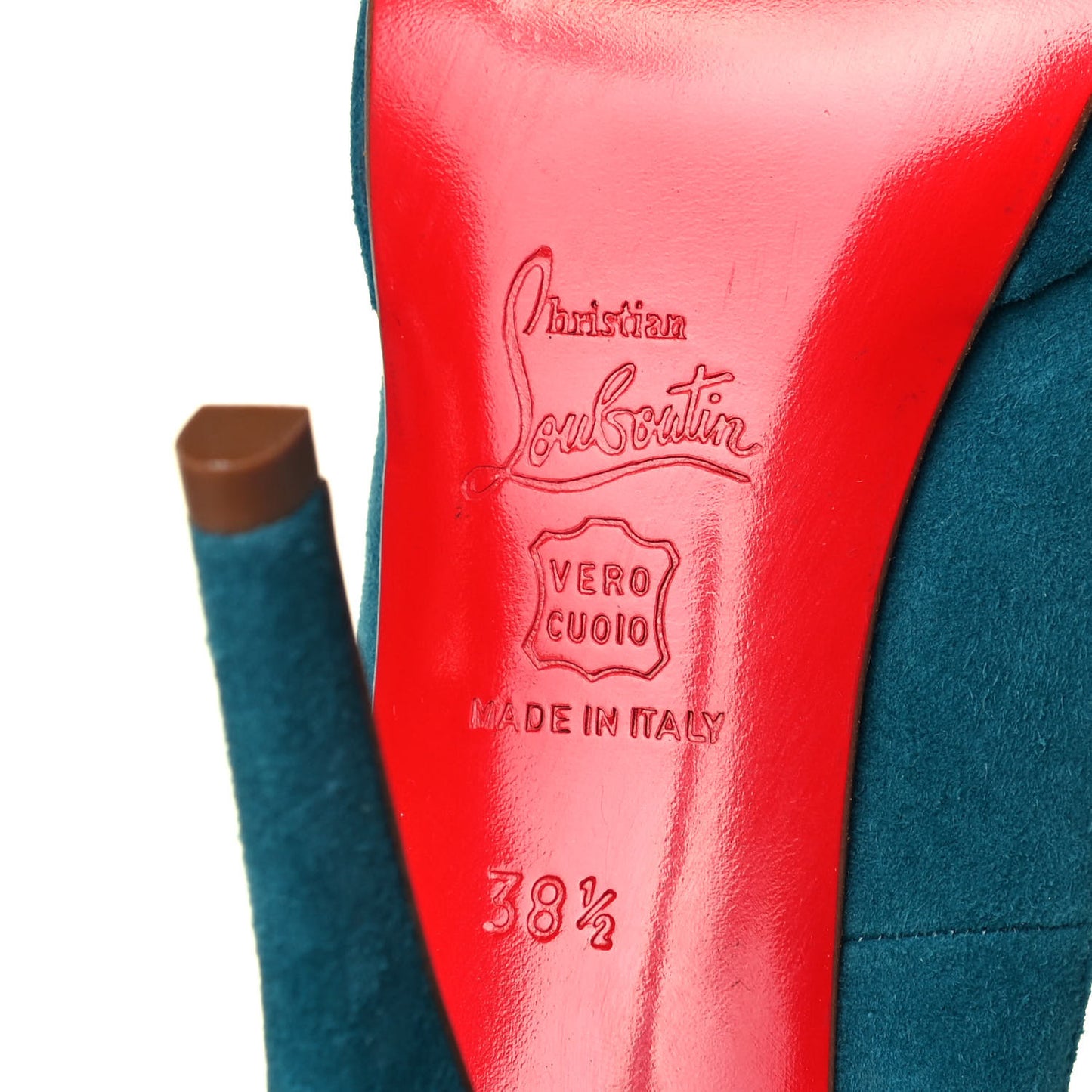 Suede Yoyo Zeppa 120 Pumps 38.5 Peacock