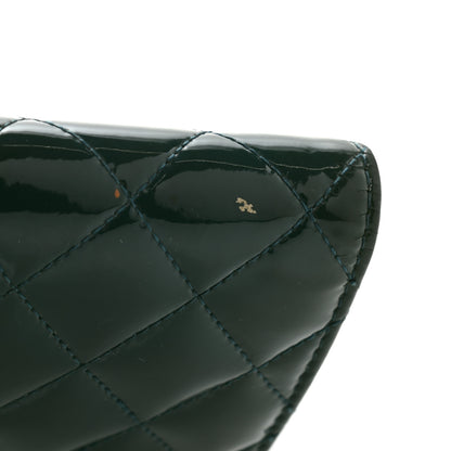 Chanel Patent Calfskin Quilted Yen Wallet Blue 9 of 15