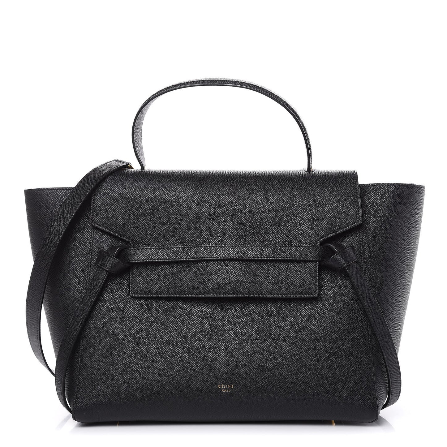 Grained Calfskin Mini Belt Bag Black