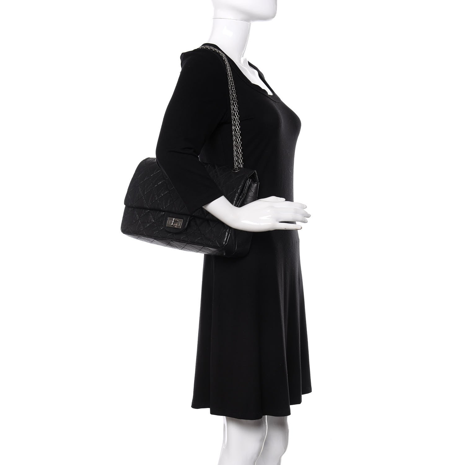 Chanel Aged Calfskin Quilted 2.55 Reissue 227 Flap Black 2 of 11