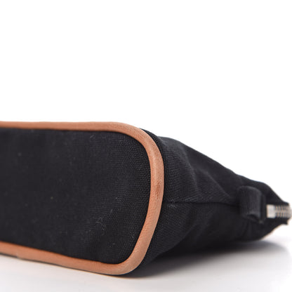 Hermes Cotton Canvas Mini Bolide Travel Cosmetic Pouch Black 7 of 9