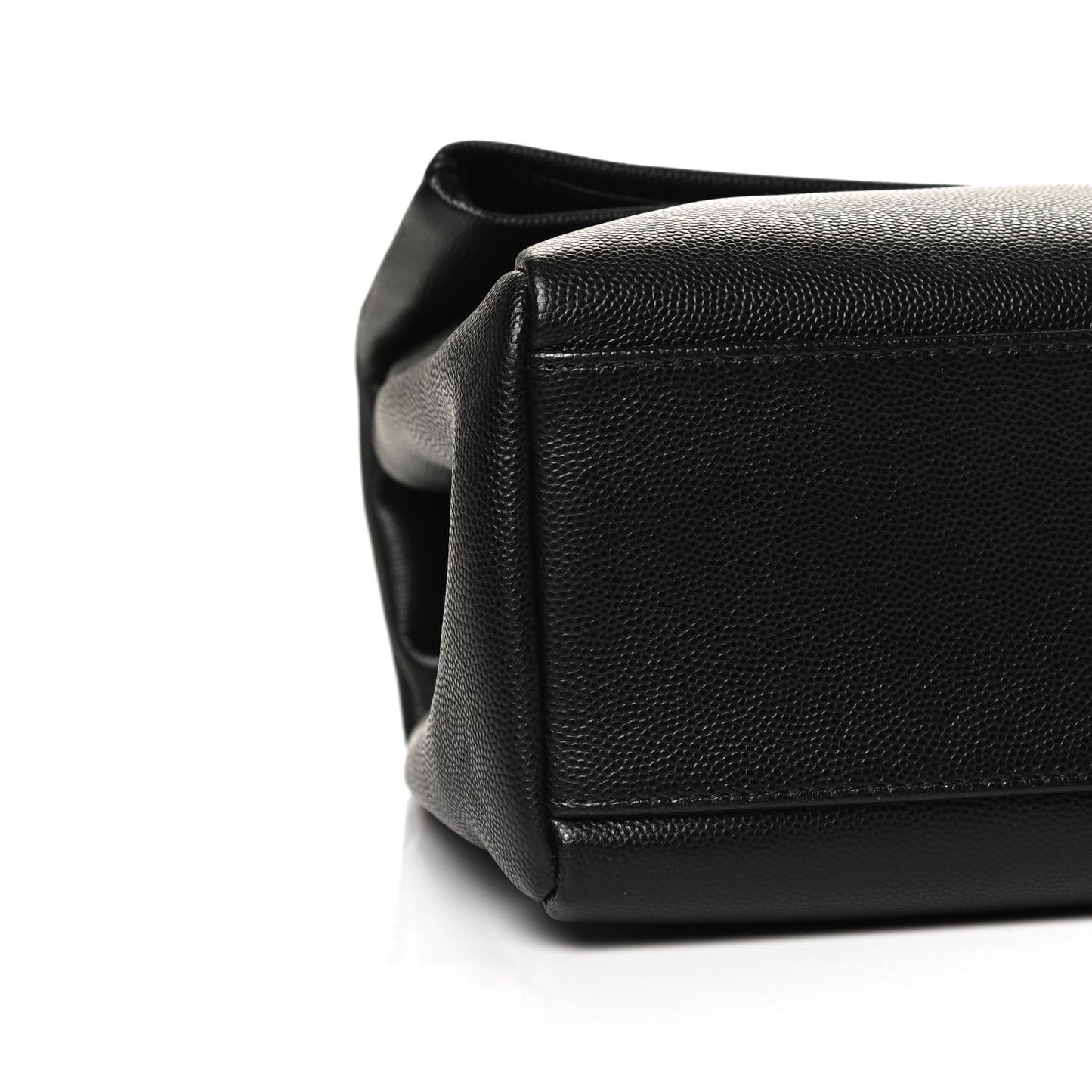 Grain De Poudre Medium West Hollywood Monogram Fold-Over Black