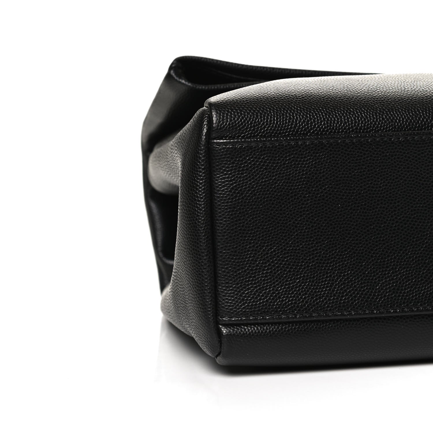 Saint Laurent Grain De Poudre Medium West Hollywood Monogram Fold-Over Black 9 of 10