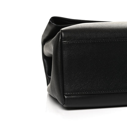 Saint Laurent Grain De Poudre Medium West Hollywood Monogram Fold-Over Black 9 of 10