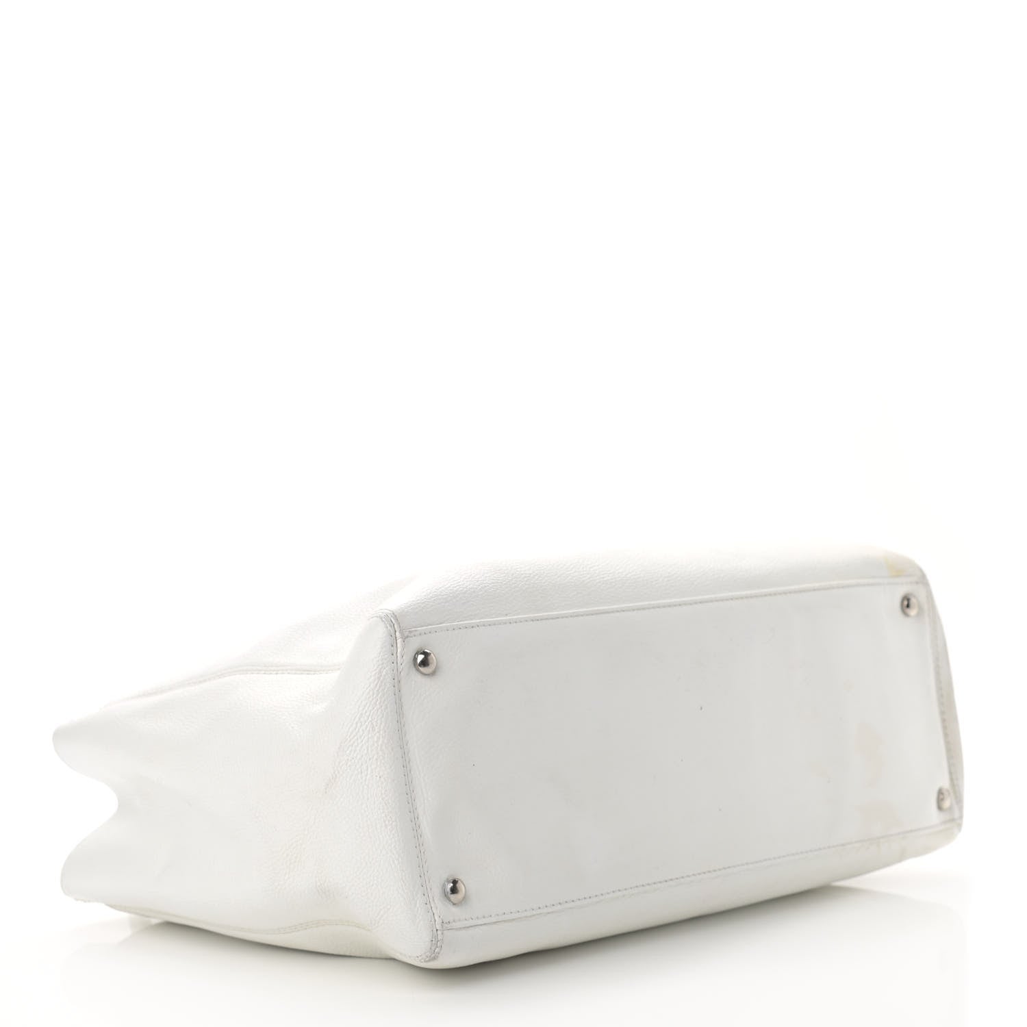 Chanel Calfskin Cerf Executive Shopper Tote White 4 of 19