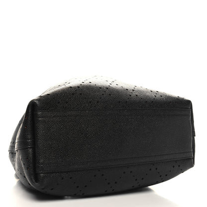 Chanel Caviar Perforated Drawstring CC Bag Black Orange 4 of 15