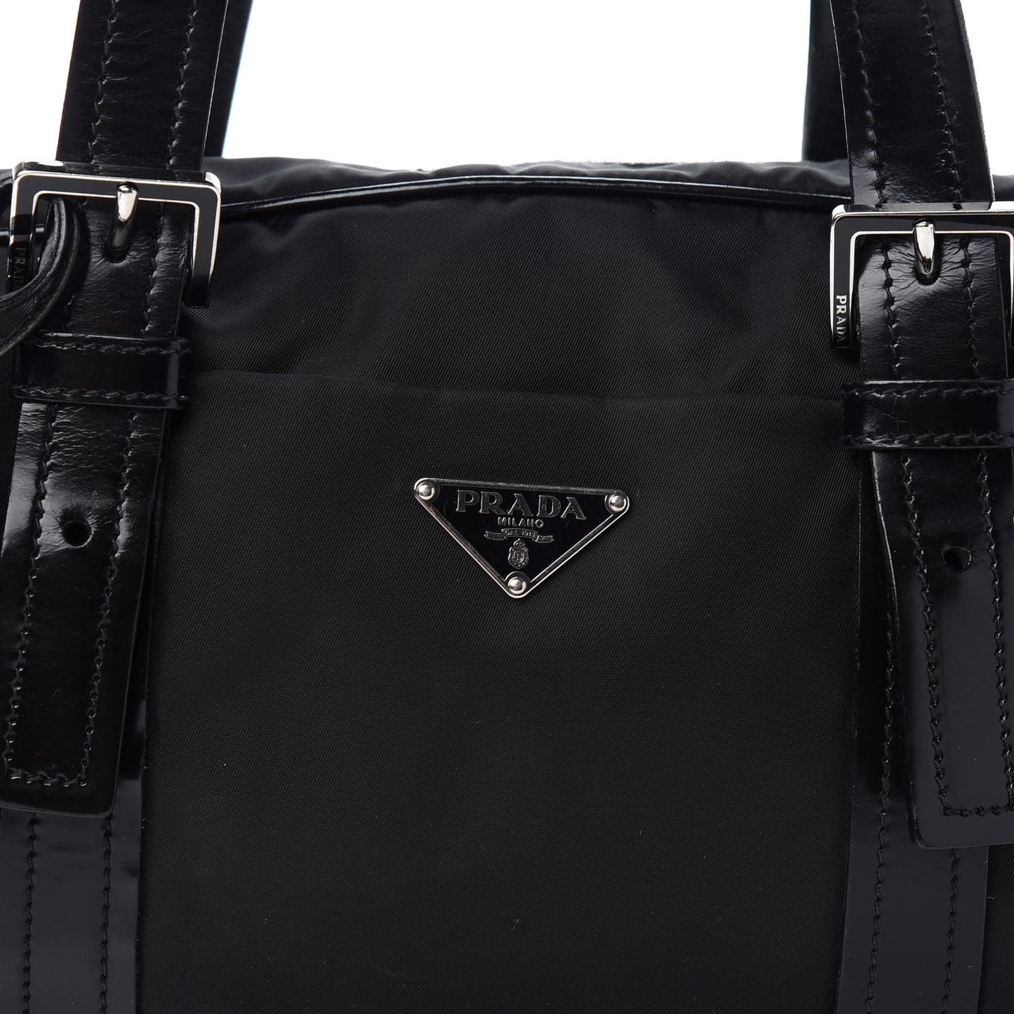 Tessuto Nylon Vitello Shoulder Bag Black