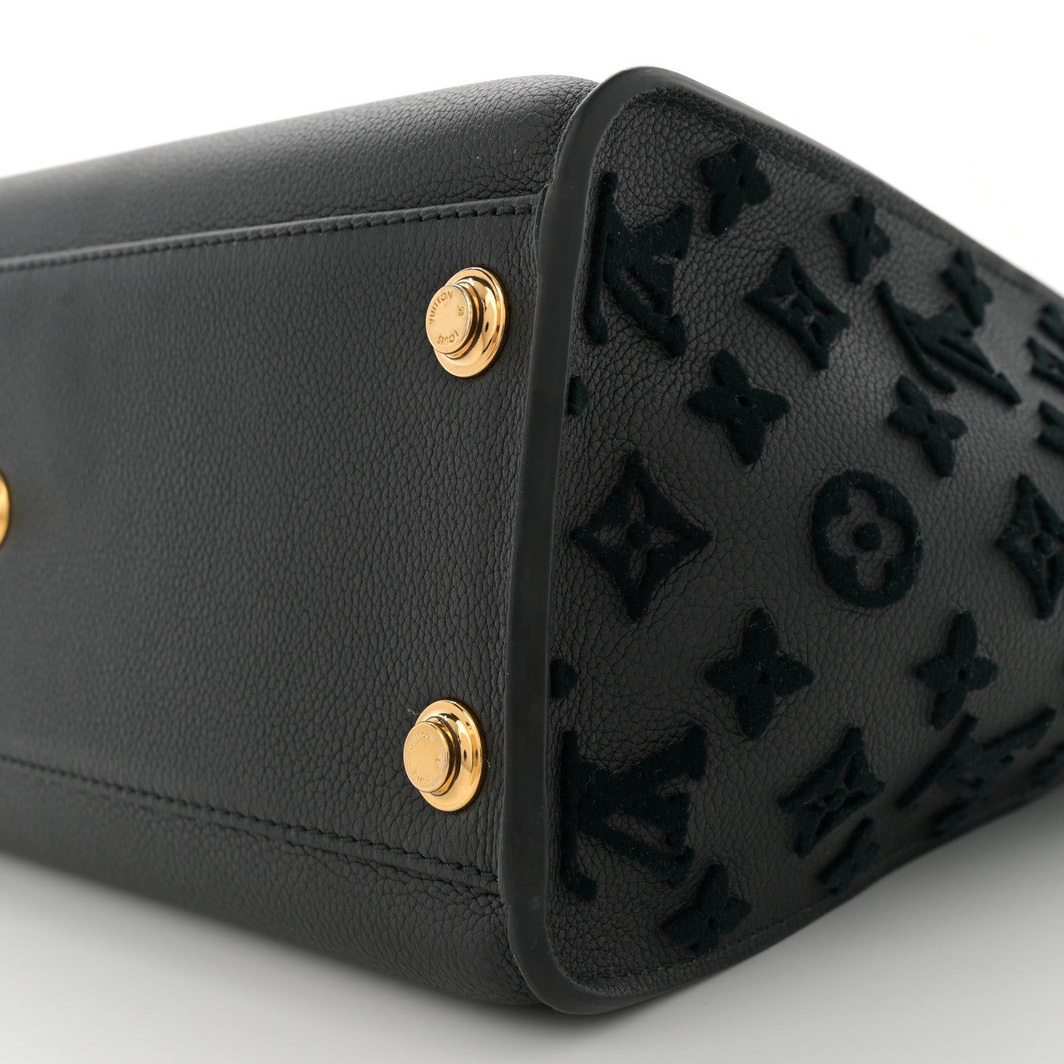 Louis Vuitton Calfskin Monogram Tufting On My Side Black 10 of 12