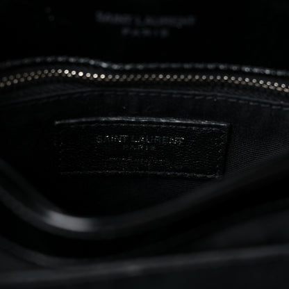 Saint Laurent Patent Y Quilted Monogram Toy Loulou Crossbody Bag Black 9 of 13