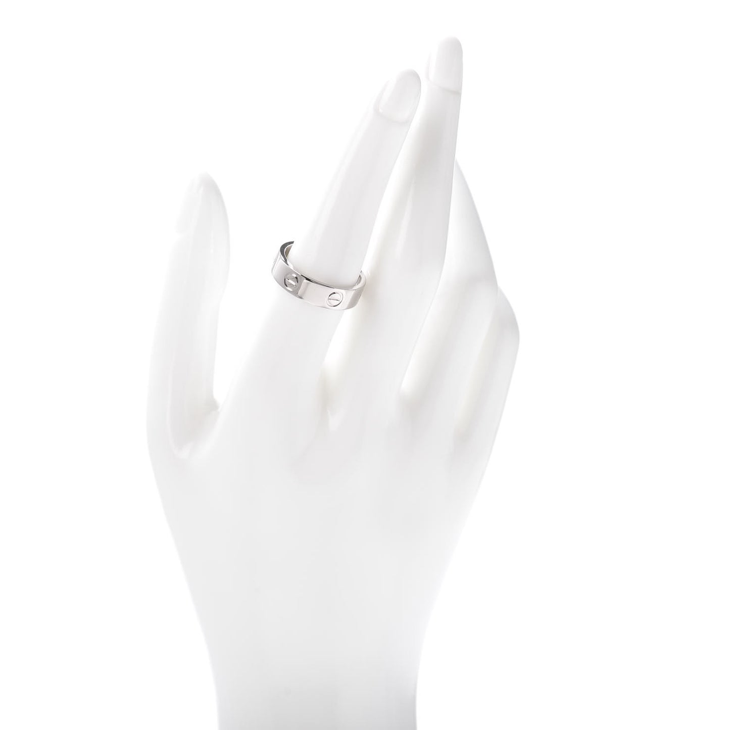 18K White Gold 5.5mm LOVE Ring 56 7.5