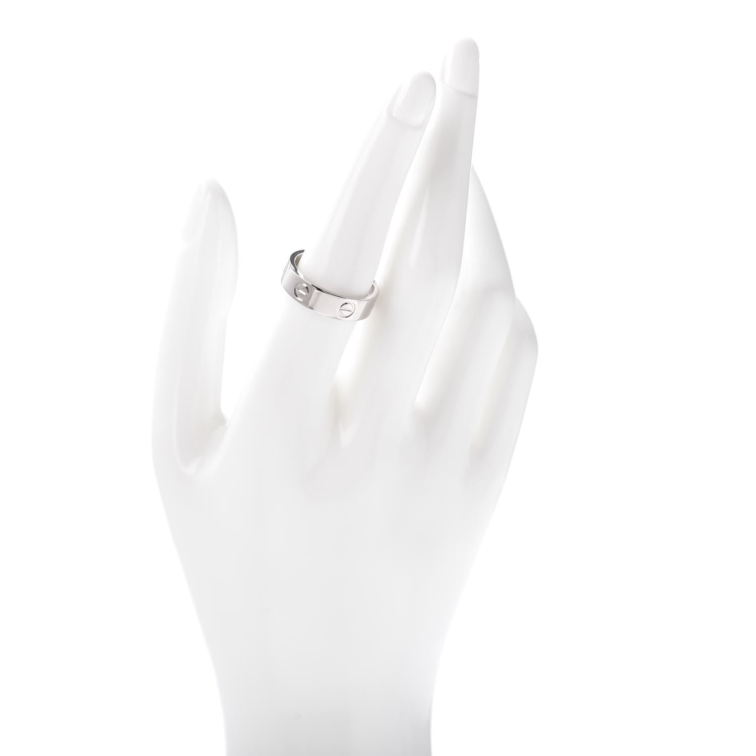 Cartier 18K White Gold 5.5mm LOVE Ring 56 7.5 2 of 4