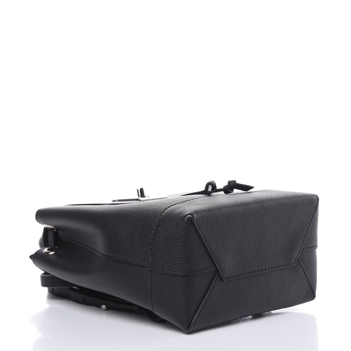 Calfskin Lockme Mini Backpack Black