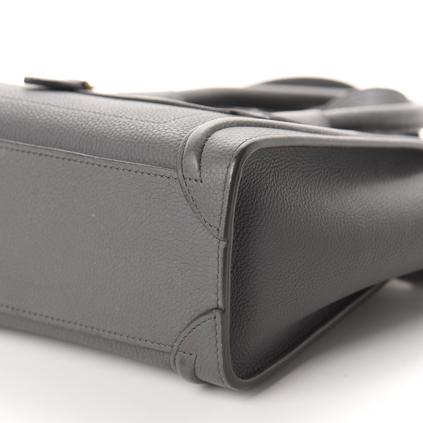 Baby Drummed Calfskin Nano Luggage Kohl
