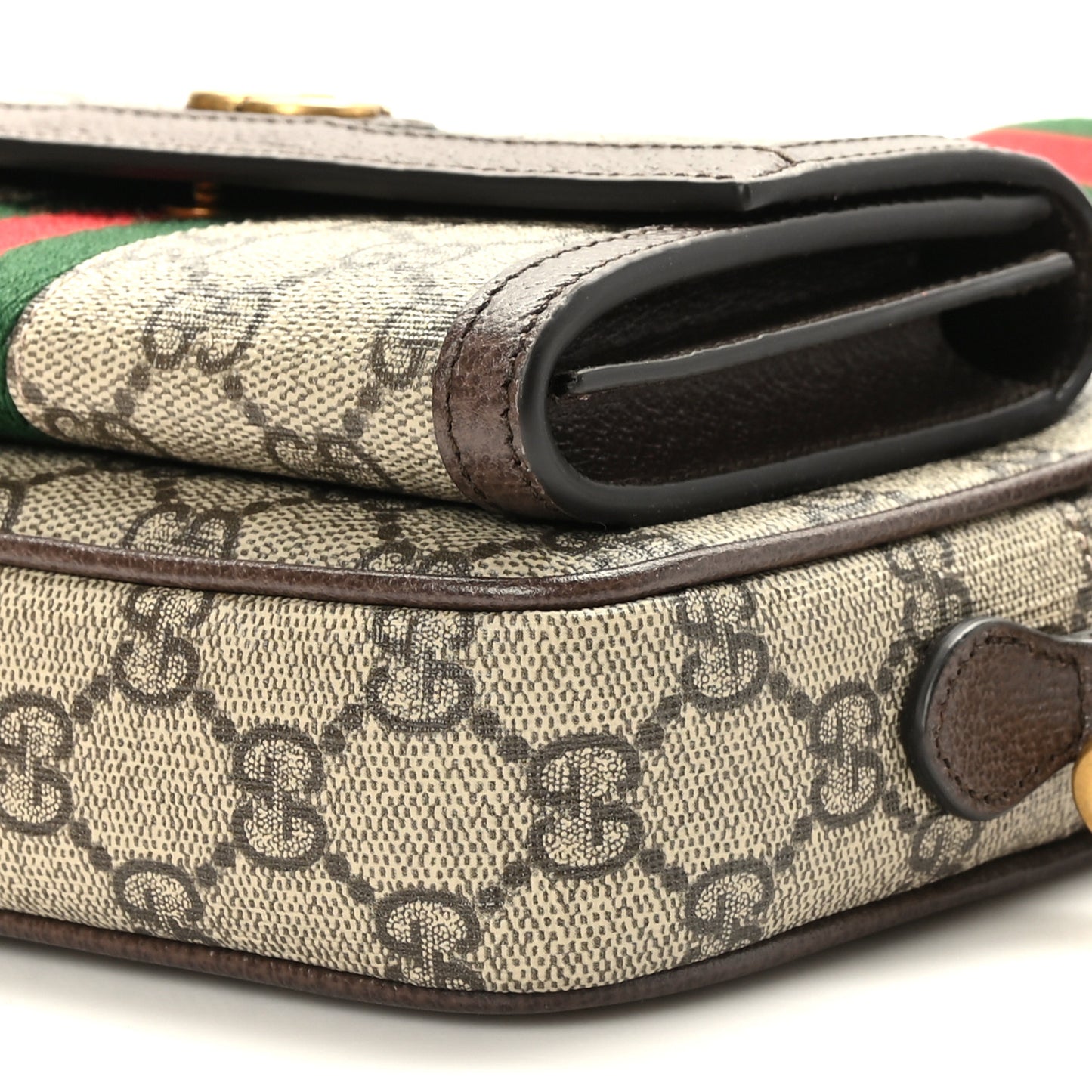 GG Supreme Monogram Web Mini Ophidia Bag Beige Ebony