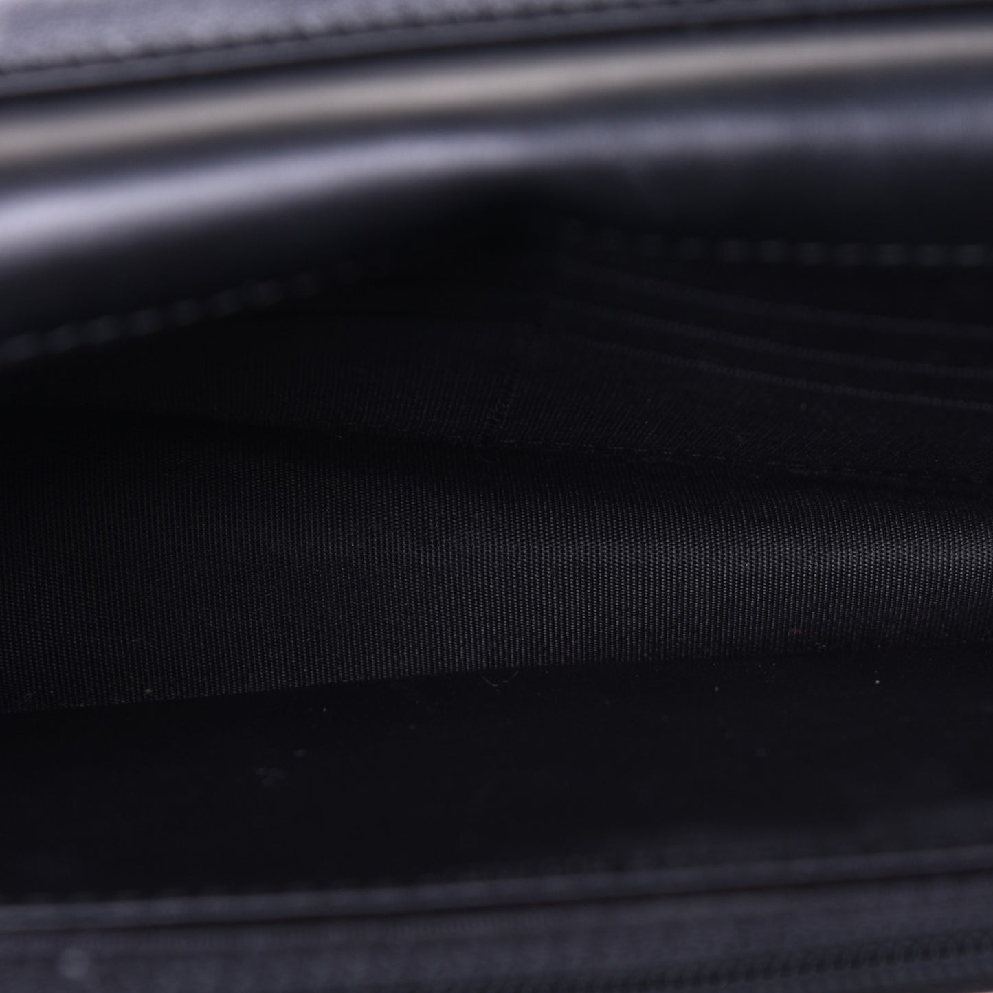 Goatskin Camellia Embossed Wallet on Chain WOC Black