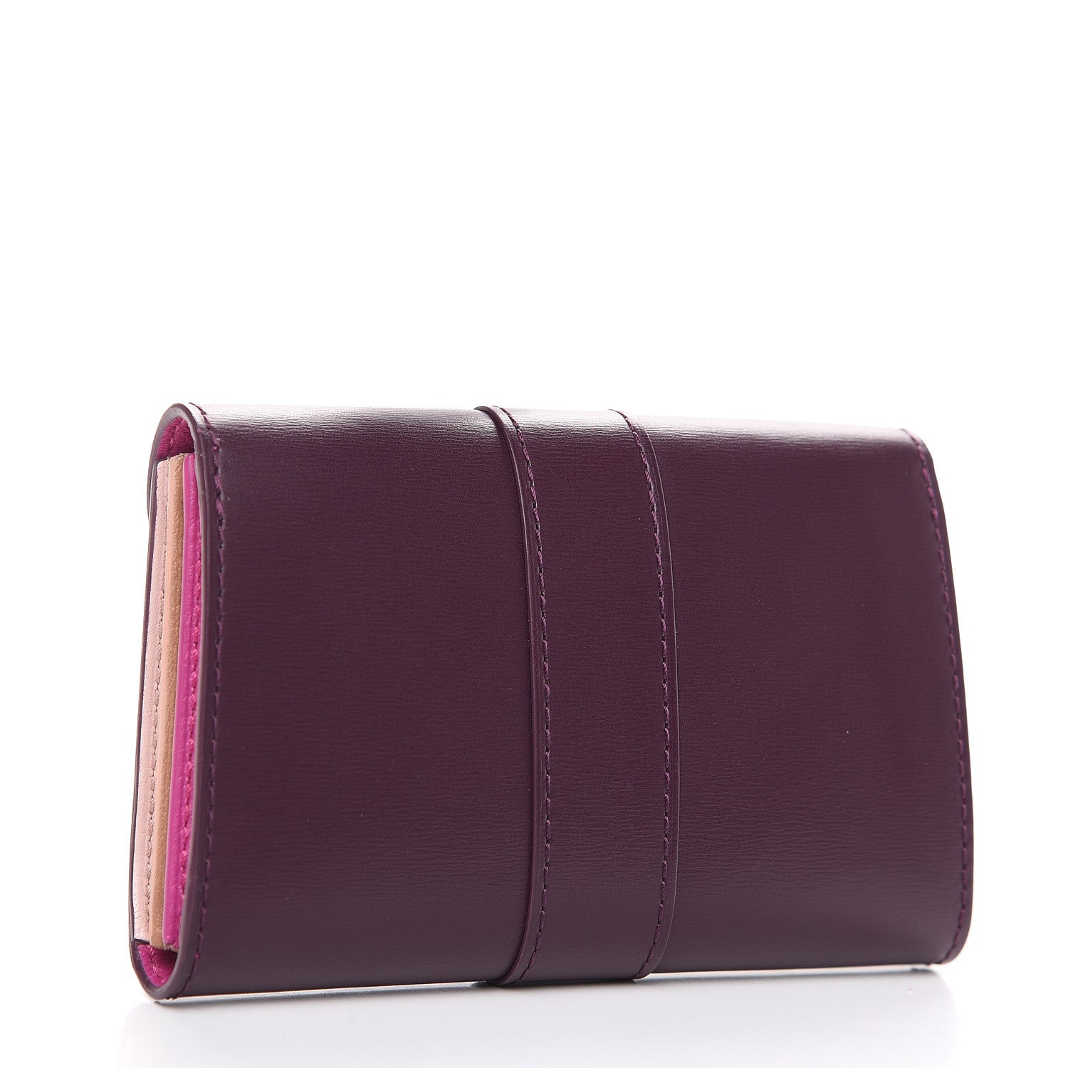 Delvaux Box Calfskin Magic Brillant Card Holder Prune Heliotrope Vison 2 of 5