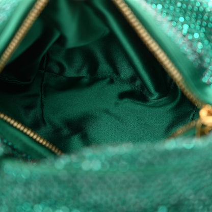 Bottega Veneta Crystal Embellished Satin Mini Hotfix Jodie Emerald 5 of 10