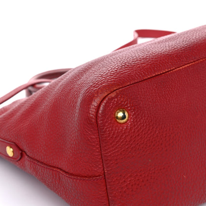 Prada Vitello Daino Tote Rosso 10 of 41