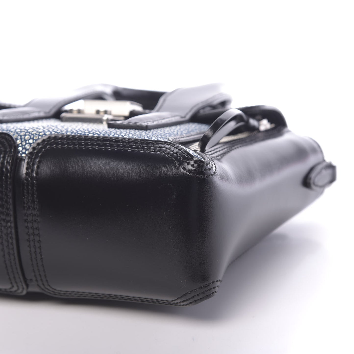 3.1 Smooth Calfskin Stingray Mini Pashli Satchel Black