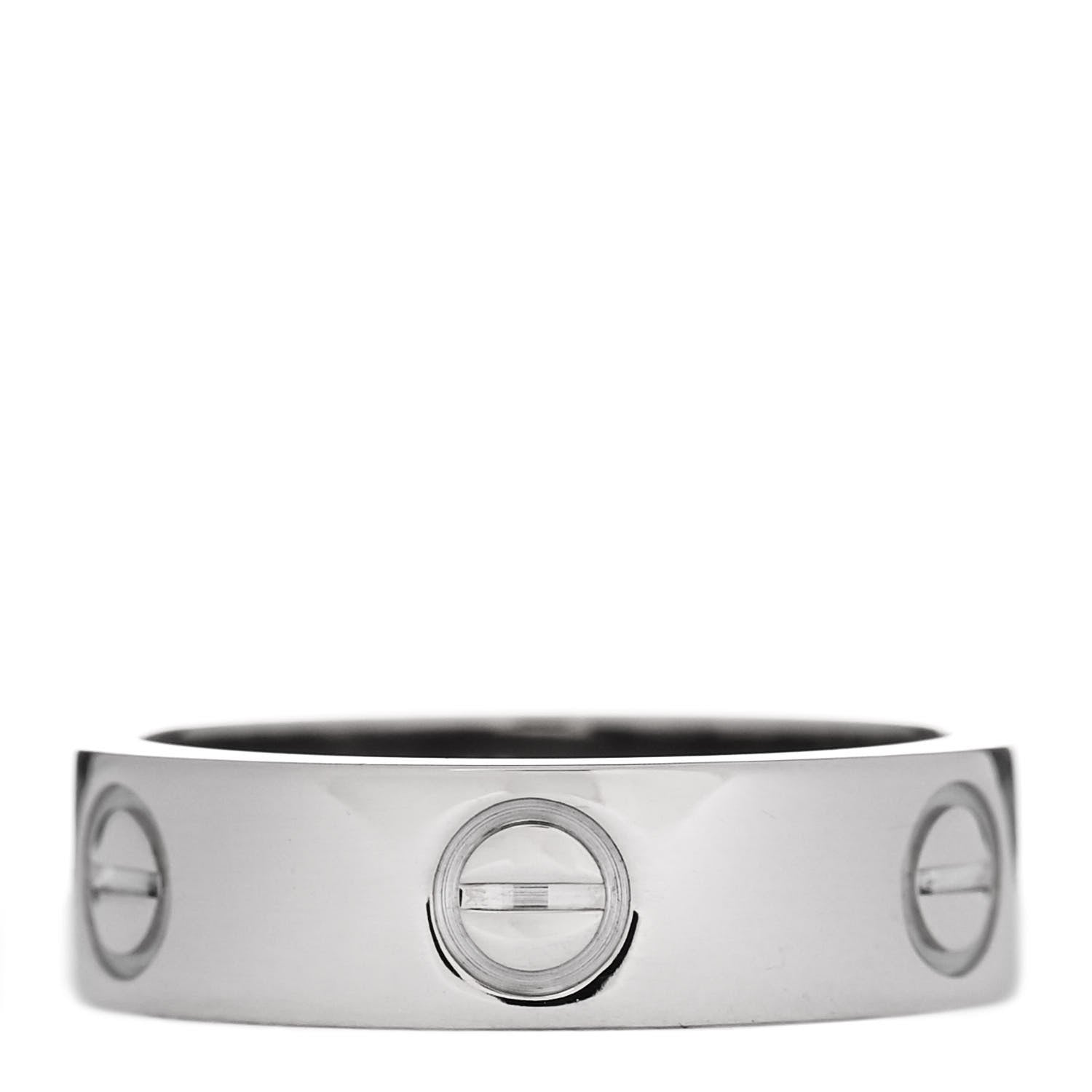 Cartier 18K White Gold 5.5mm LOVE Ring 53 6.25 1 of 4