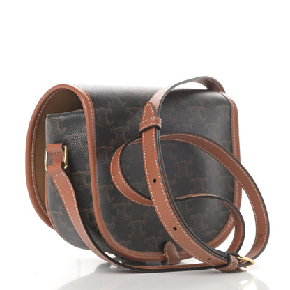 Celine Triomphe Canvas Medium Folco Bag Tan 3 of 11