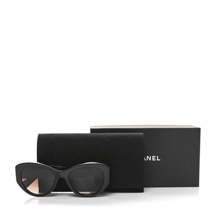 Chanel Acetate Butterfly Large CC Sunglasses 5492 Black 7 of 7