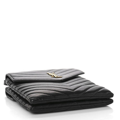 Saint Laurent Lambskin Quilted Double Flap Bag Black 4 of 8