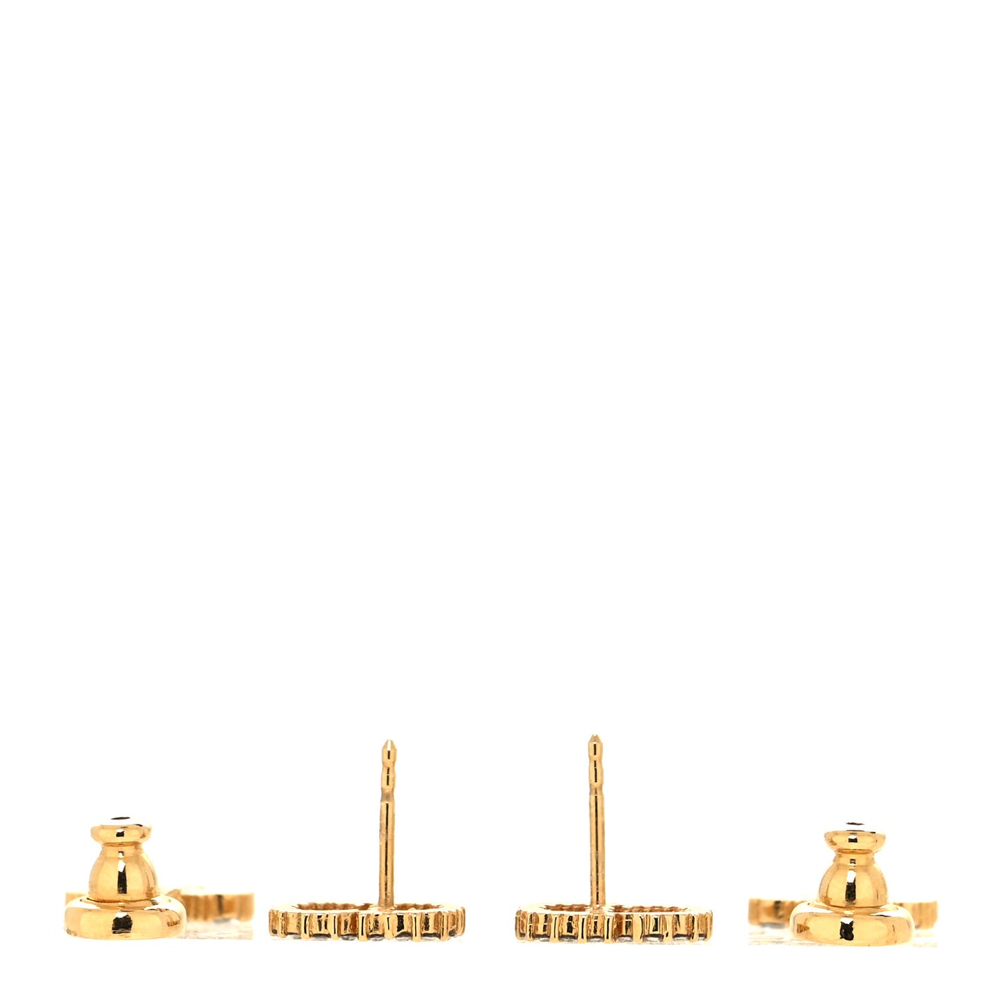 Crystal CD Heart Earrings Gold