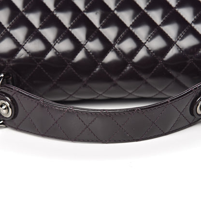 Chanel Glazed Calfskin Quilted Mademoiselle Bag Dark Purple 12 of 14