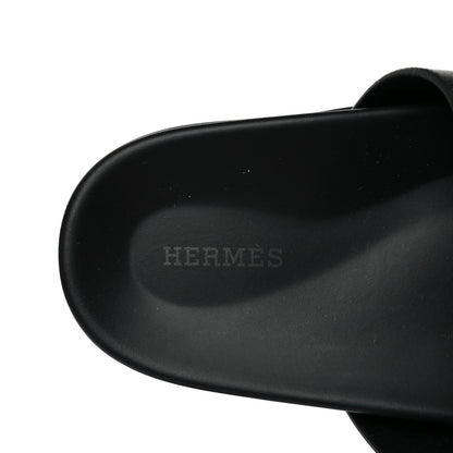 Hermes Calfskin Mens Chypre Sandals 42 Black 7 of 8