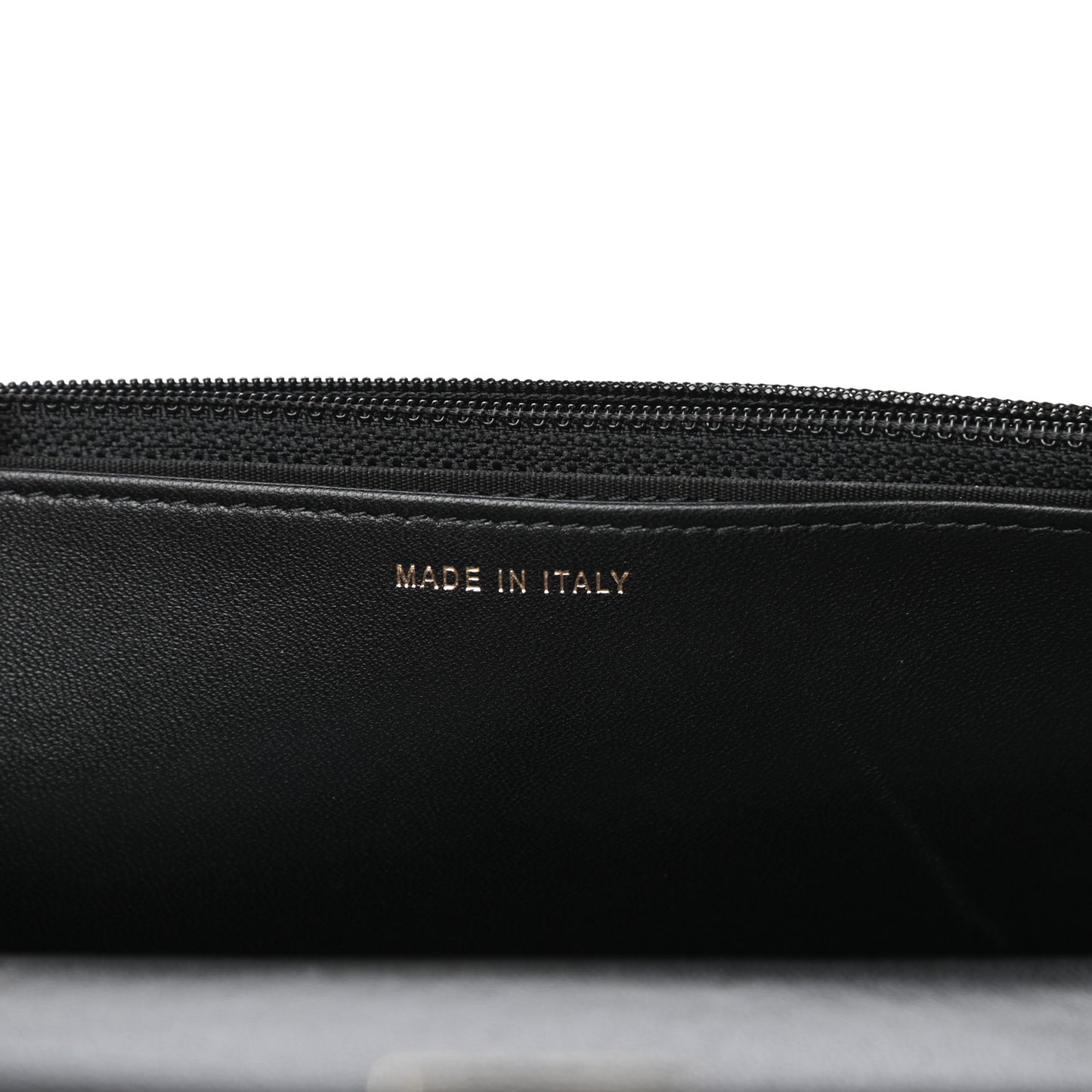 Lambskin Quilted Trendy CC Wallet On Chain WOC Black