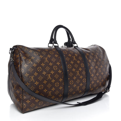 Louis Vuitton Monogram Macassar Keepall Bandouliere 55 3 of 6