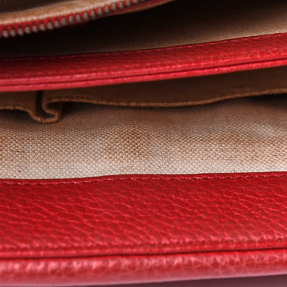 Gucci Cellarius Calfskin GG Marmont Shoulder Bag Vulcanic Red 10 of 12