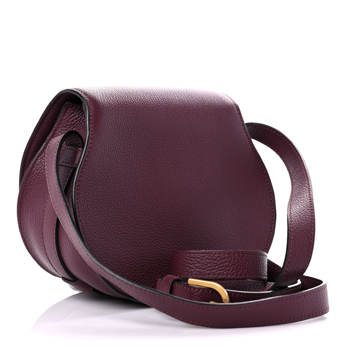 Calfskin Mini Marcie Round Crossbody Bag Wild Purple
