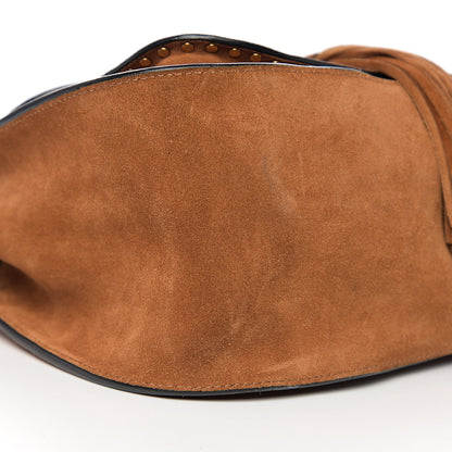 Chloe Suede Braided Medium Hudson Double Carry Shoulder Bag Caramel 6 of 8
