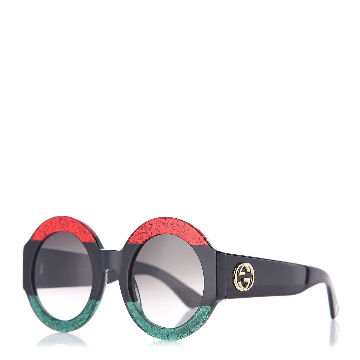 Acetate Round GG0084S Sunglasses Black Red Green